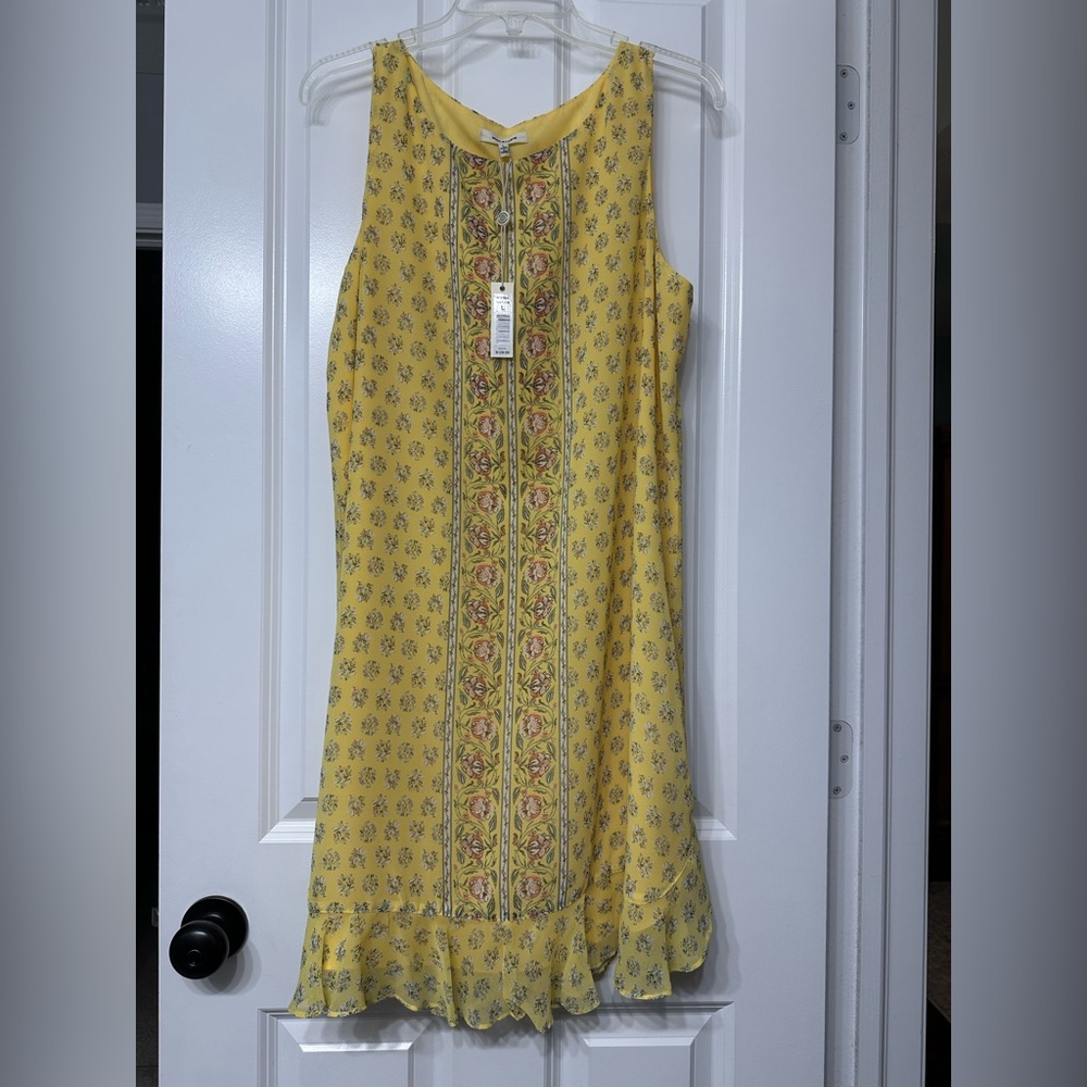NWT Max Studio Yellow Sheath  sleeveless Dress